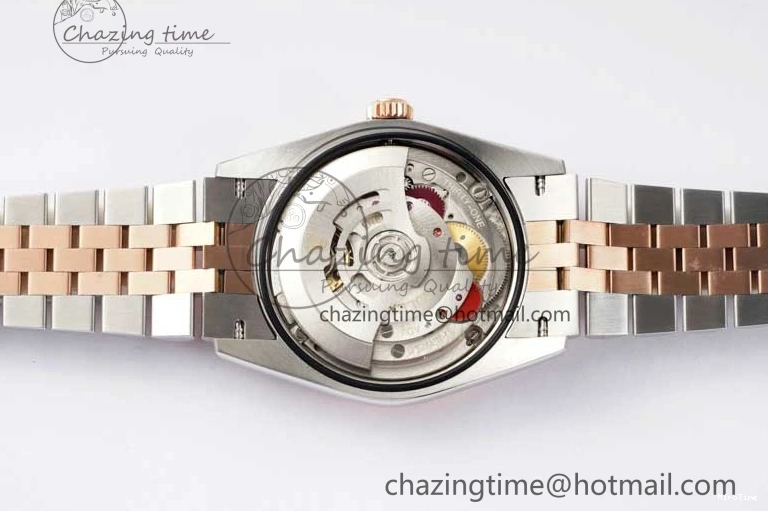 MiroTime 0504 DateJust 36 SS RG DIWF 1:1 Best Edition 904L Steel Gray Stick Dial on Jubilee Bracelet SA Original 2321